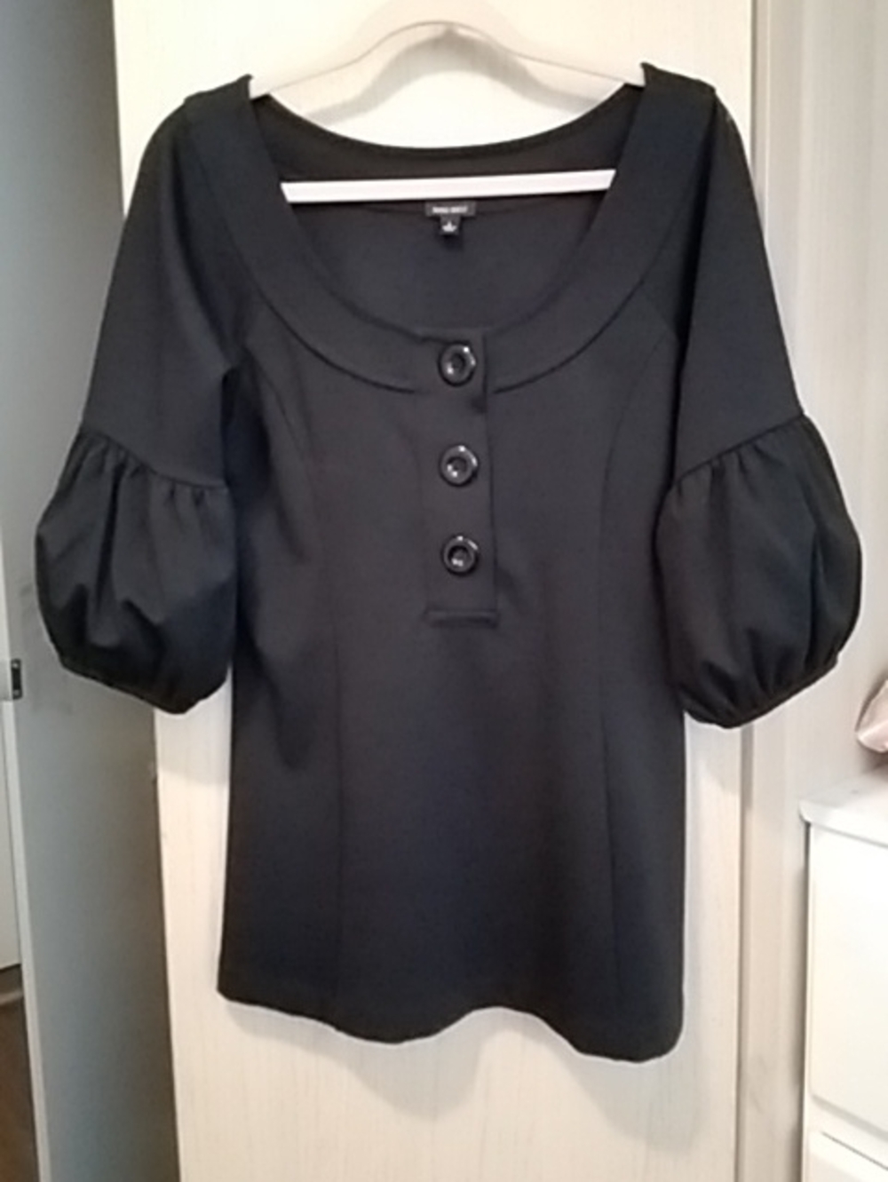 NINE WEST Black Jersey TOP Sz L